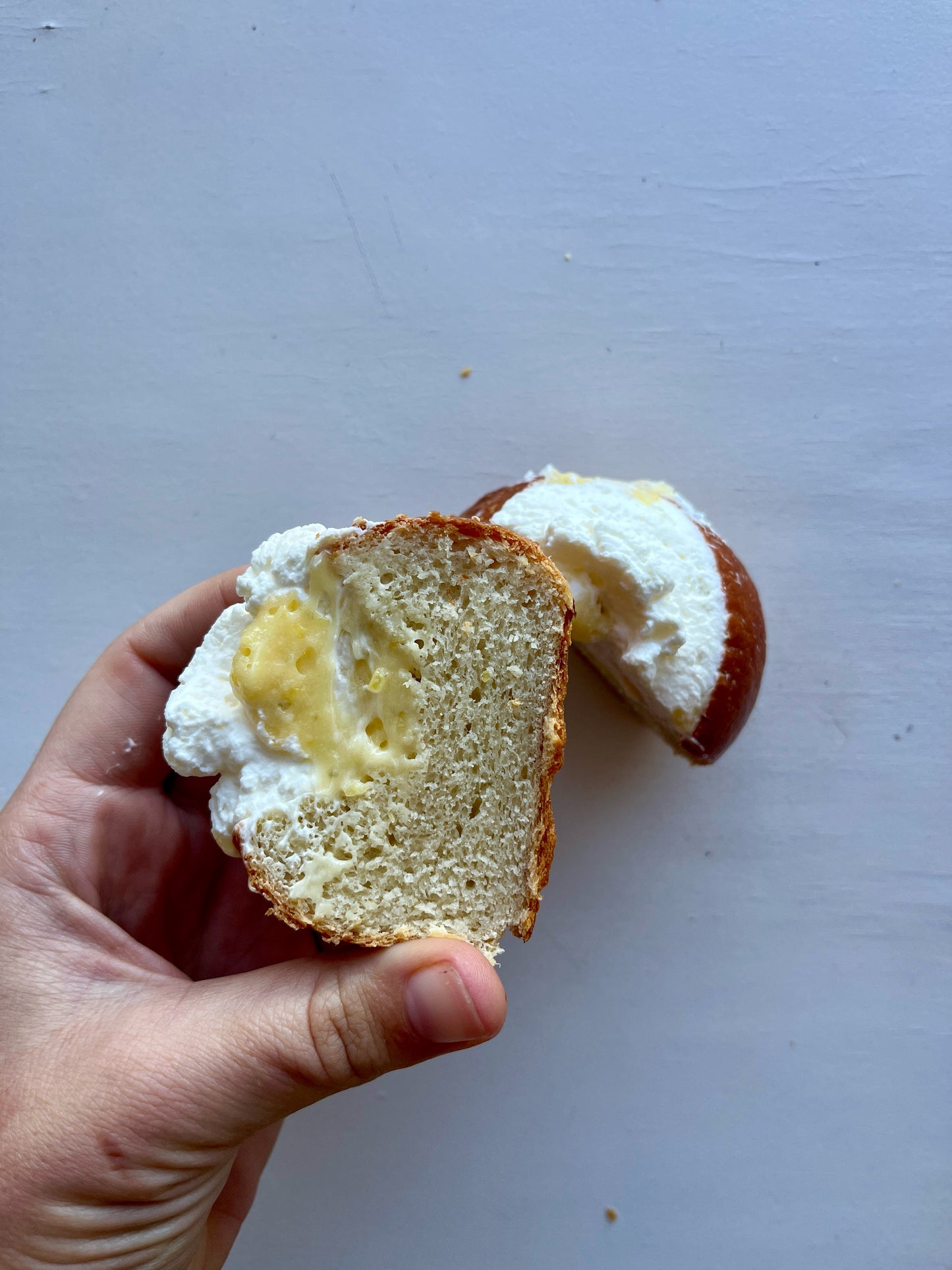 Lemon and White Chocolate Maritozzo Bun