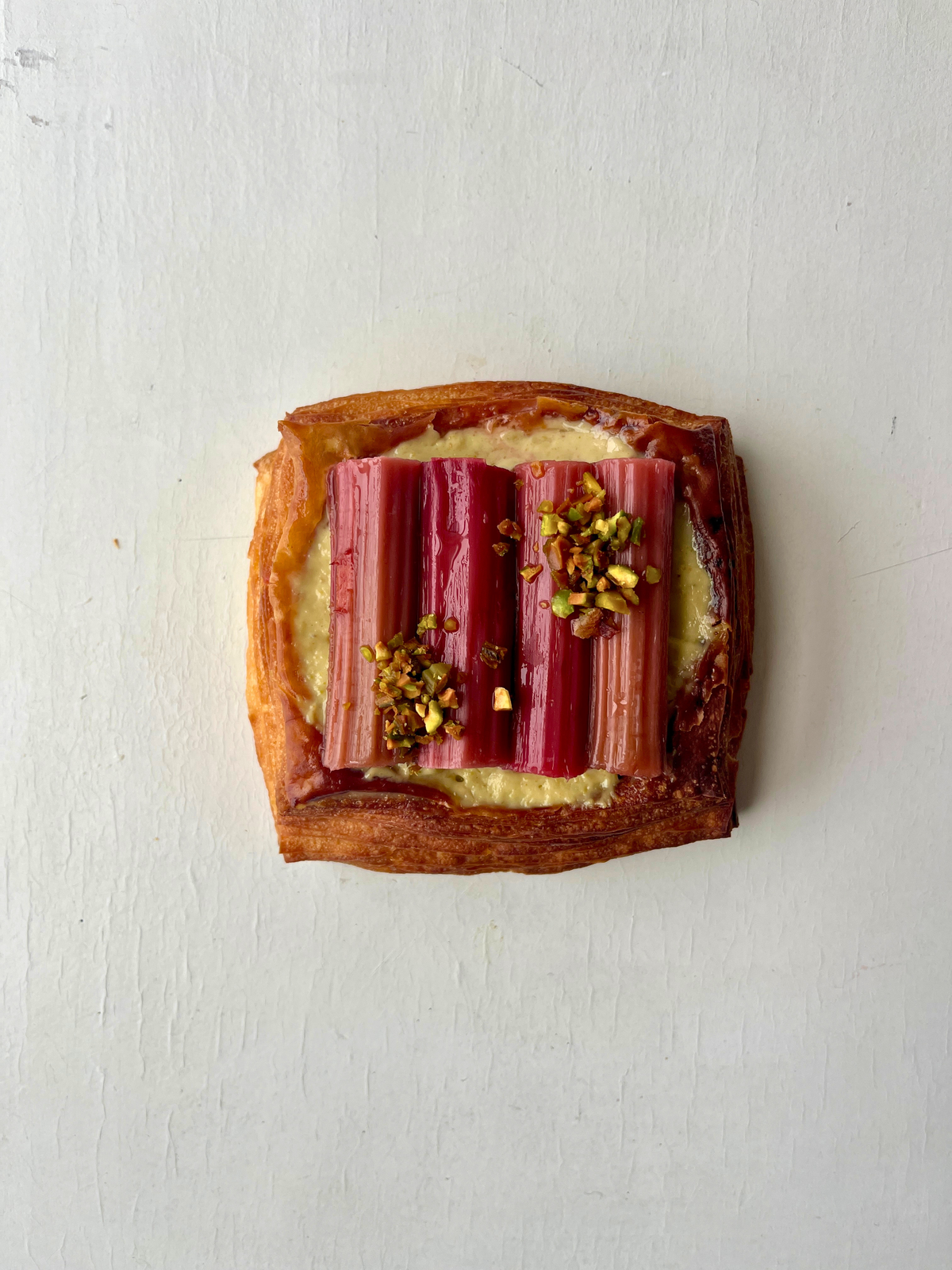 Rhubarb & Pistachio Croissant